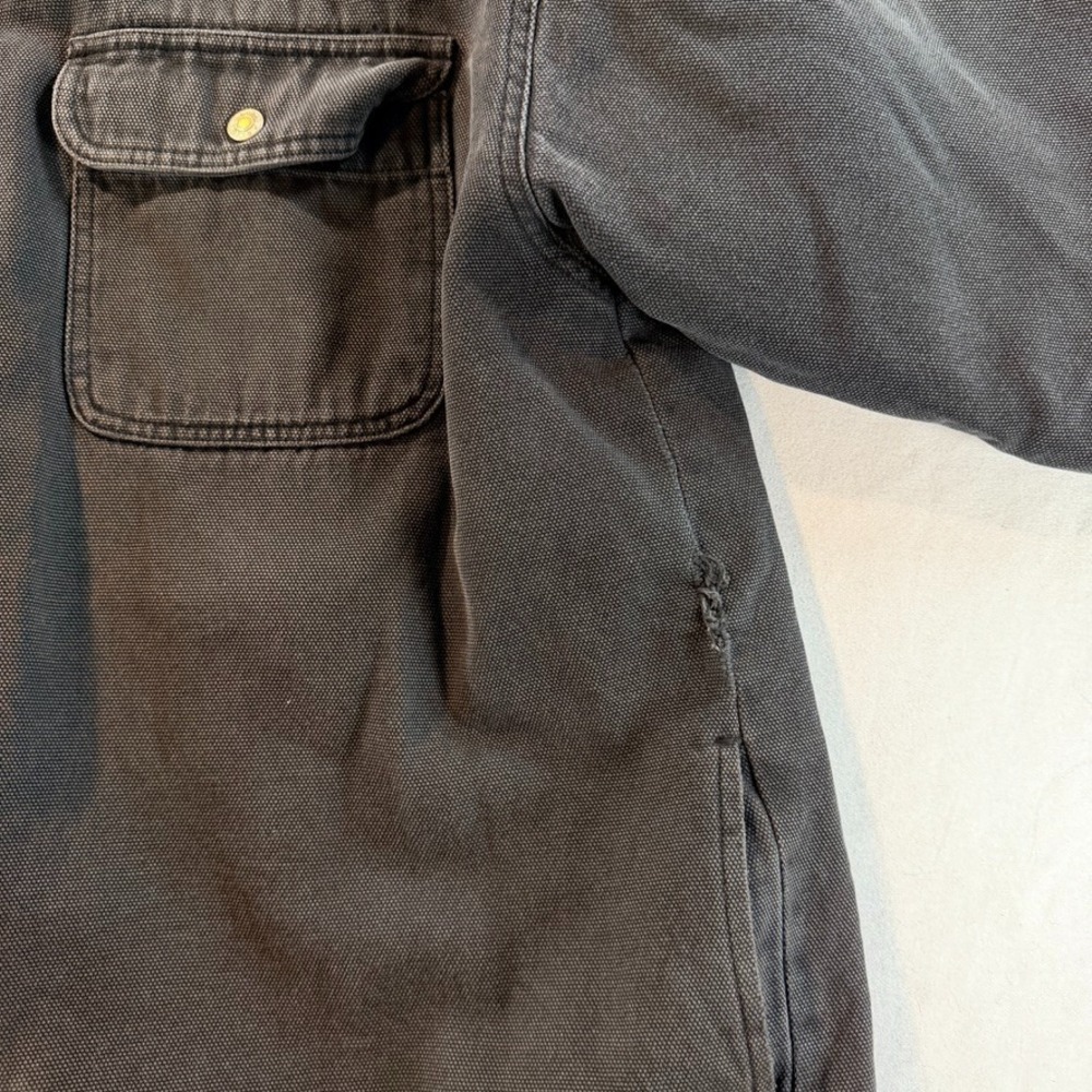 Vintage Anchor Blue Men's Quilted Work Jacket Black Canvas Size L - Picture 8 of 12